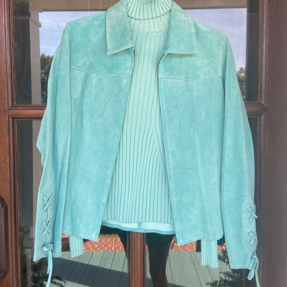 Saguaro 💯 leather‎ jacket! Coastal cowgirl dream! (S) - Picture 5 of 8